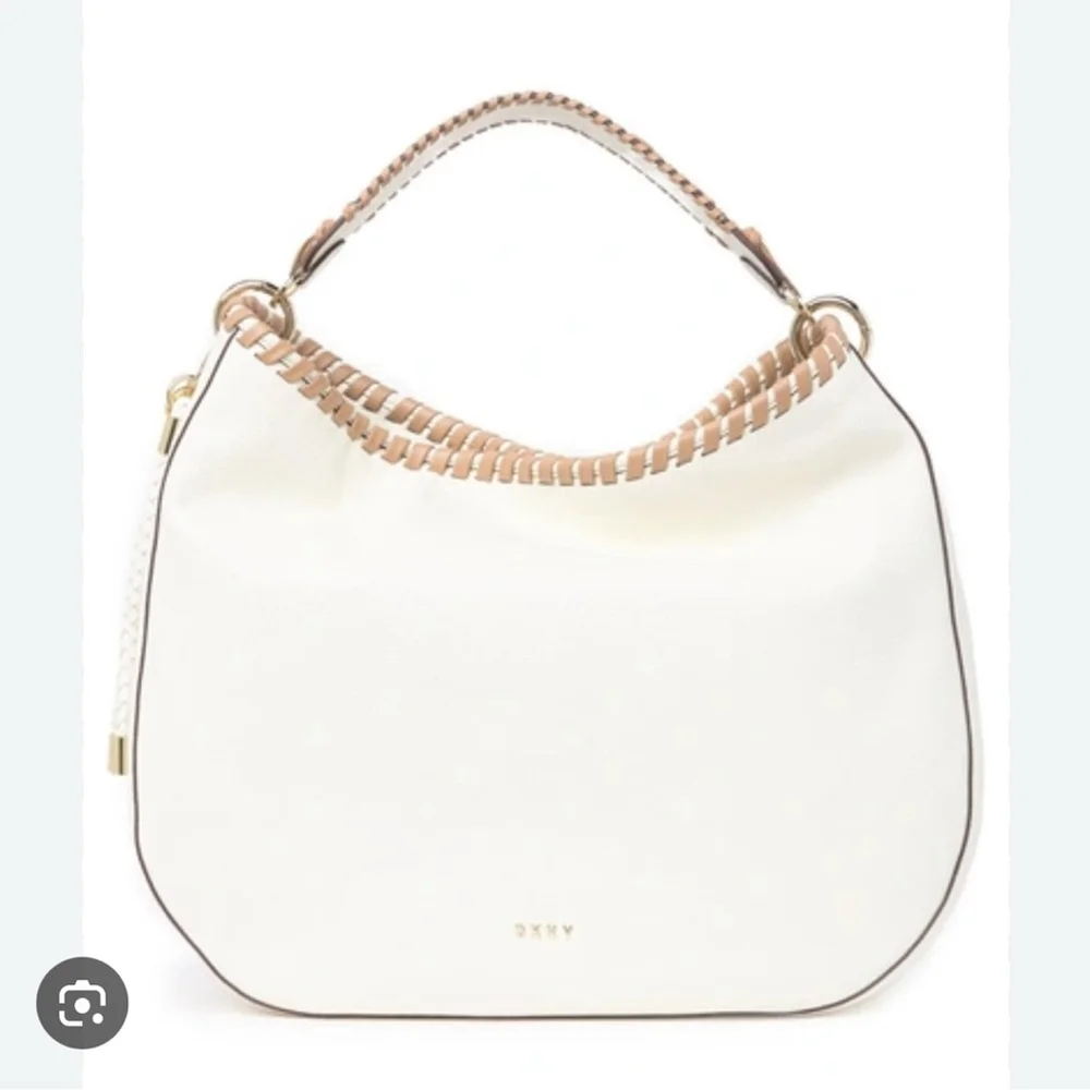 DKNY Winnie braid pebble finish leather hobo